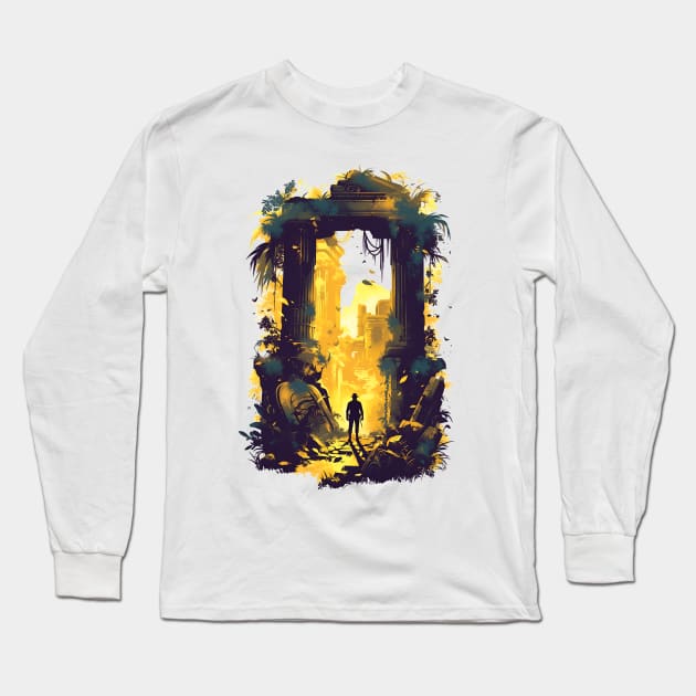 The Spirit of Exploration and Adventure - Indy Long Sleeve T-Shirt by Fenay-Designs